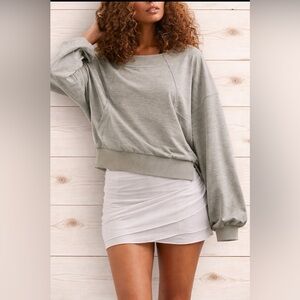 Free People Movement X FP Jump Start Layer in Heather Grey ~ Size XL ~ NWT
